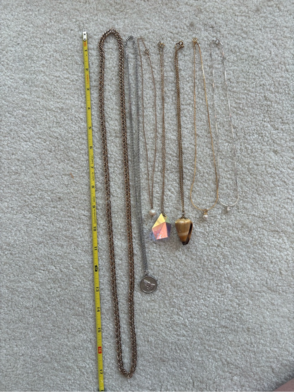 Lot of 7 Assorted Gold and Silver Women’s Necklace Set